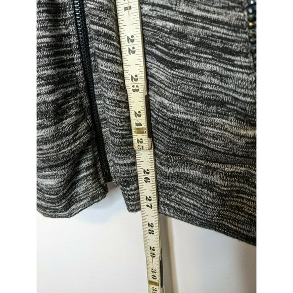 Juicy Couture Velour Velvet Jacket Hoodie Gray Black Large Rhinestone Pockets - Picture 8 of 8